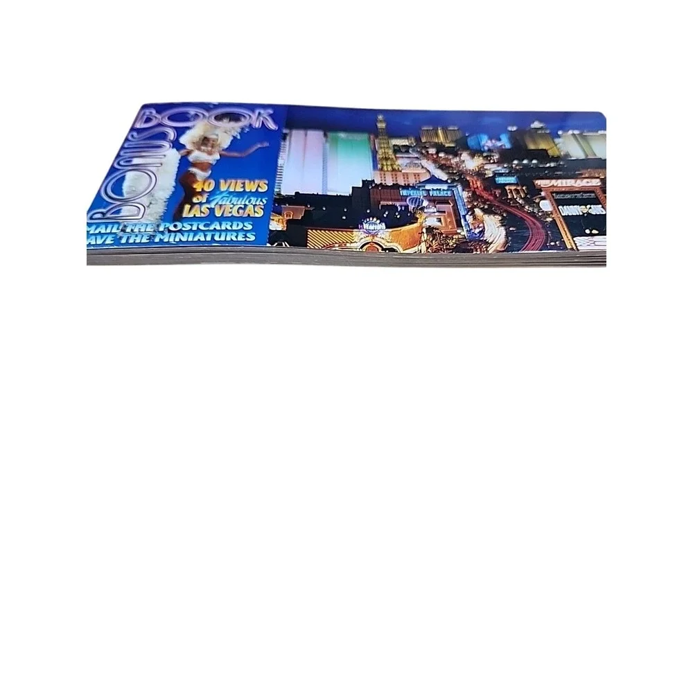 Las Vegas New York‎ Postcard Book Bonus 40 Views City Skyline Souvenir